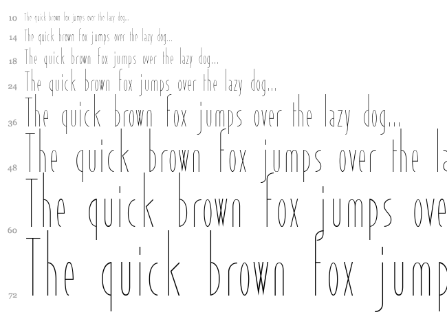 November Sky font waterfall